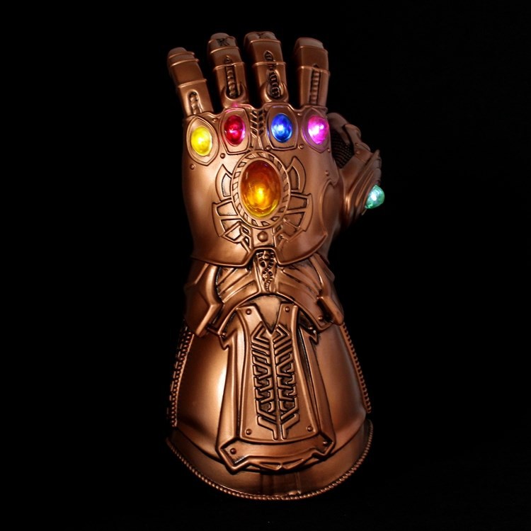 Găng Tay Vô Cực Nhựa Dẻo, Có Đèn LED Phát Sáng Hóa Trang Thanos Avengers Infinity Gauntlet Gloves, găng tay hulk