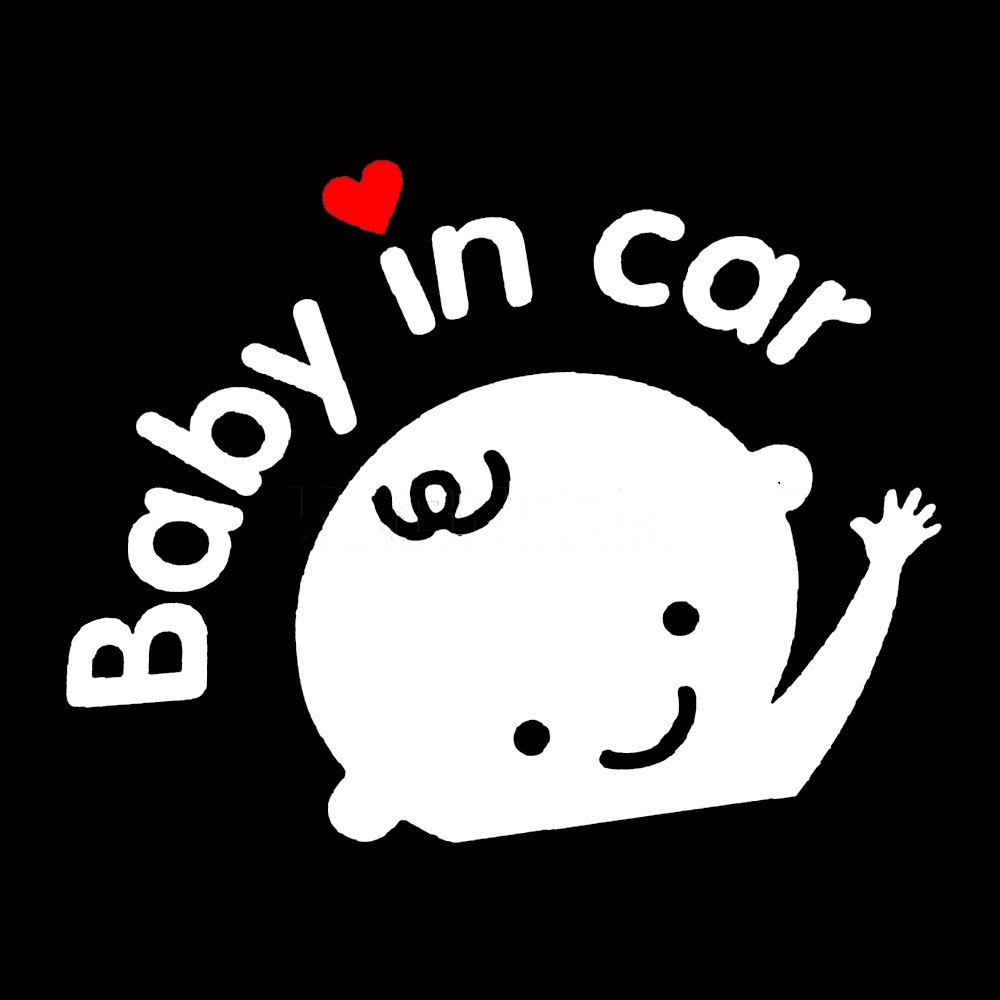 Decal dán xe hơi dễ thương dành cho bé