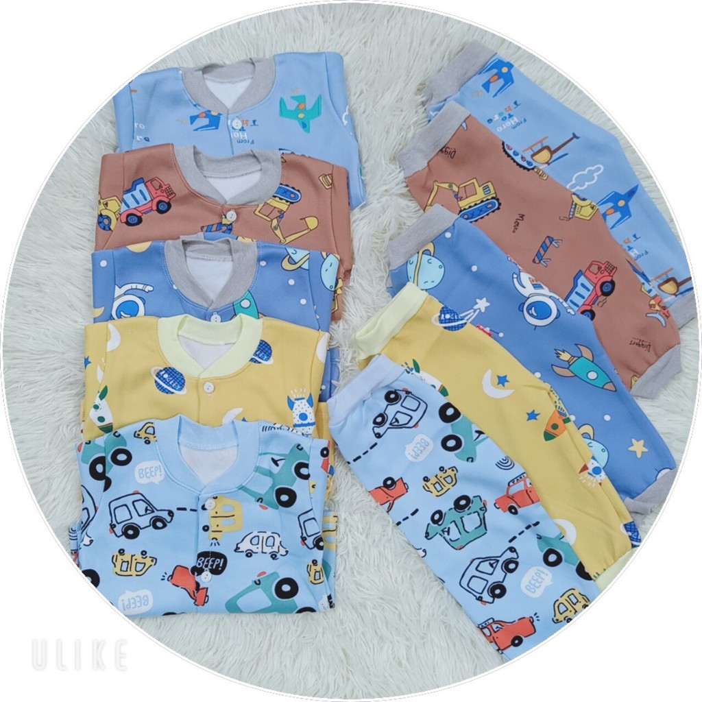 QUẦN ÁO TRẺ EM - Bộ nỉ lông hàng loại 1 Cài khuy giữa cho bé trai và bé gái 3-15kg