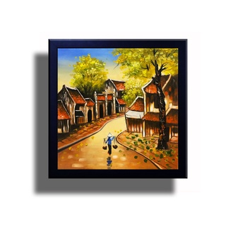 Tranh sơn dầu - mưu sinh 8- tranh minh hiền