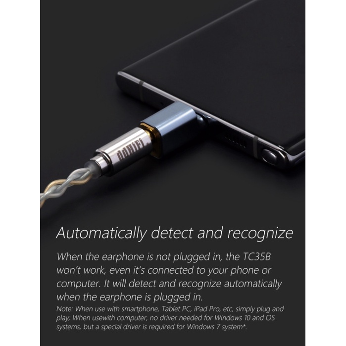 Giắc Type C Ra 3.5 ddHiFi Aluminum Alloy TC35B