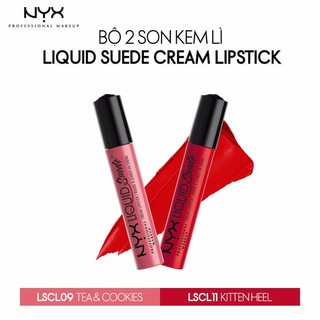 COSCHINHHANG-15% Bộ 2 son kem lì chính hãng Liquid Suede Cream Lipstick Tea & Cookies & Kitten Heel