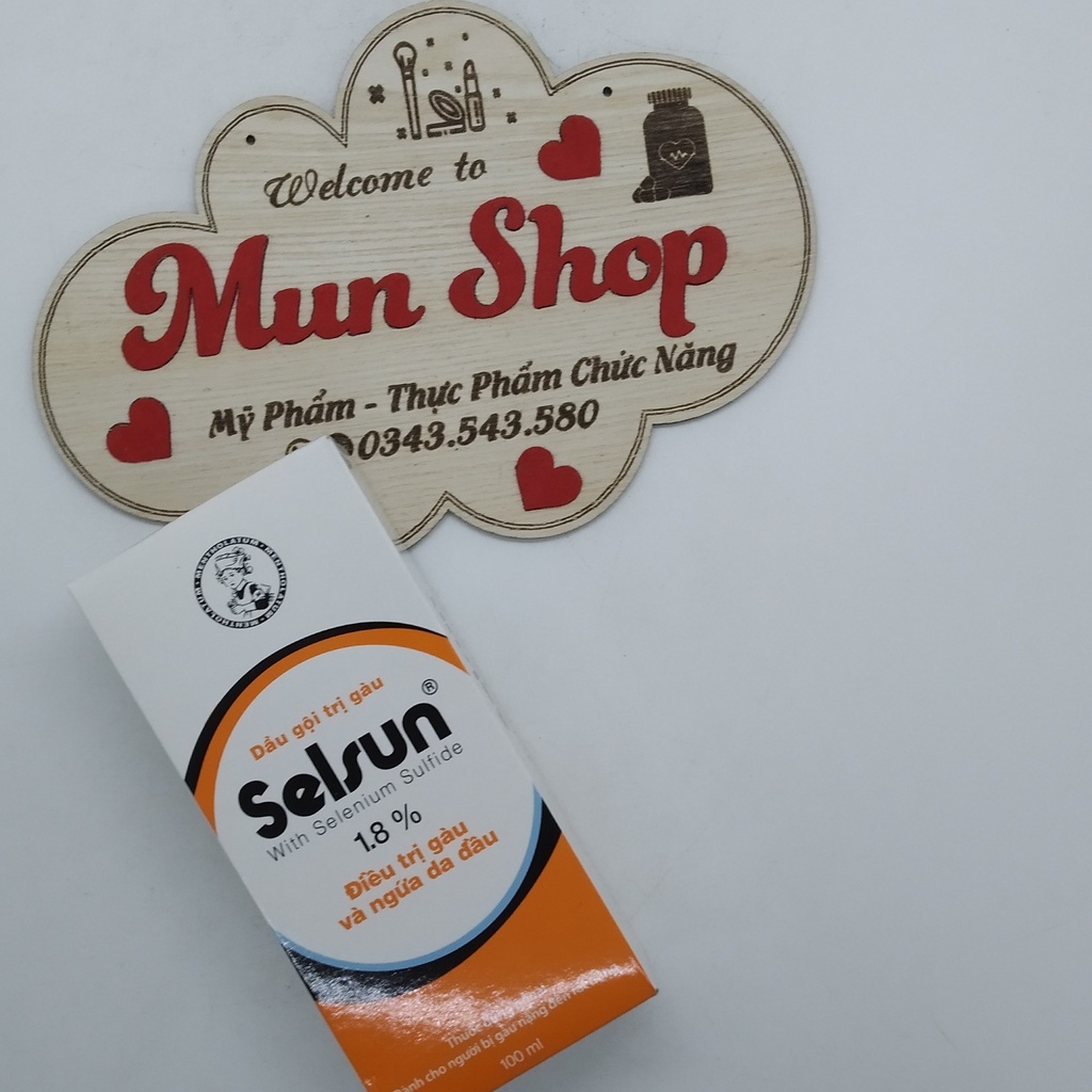 DẦU GỘI SELSUN 1.8% SELENIUM SULFIDE dùng cho người gàu nặng chai 100ml