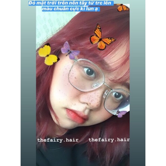 Thuốc nhuộm tóc màu ĐỎ MẶT TRỜI (kèm oxy trợ dưỡng và găng tay) | BigBuy360 - bigbuy360.vn