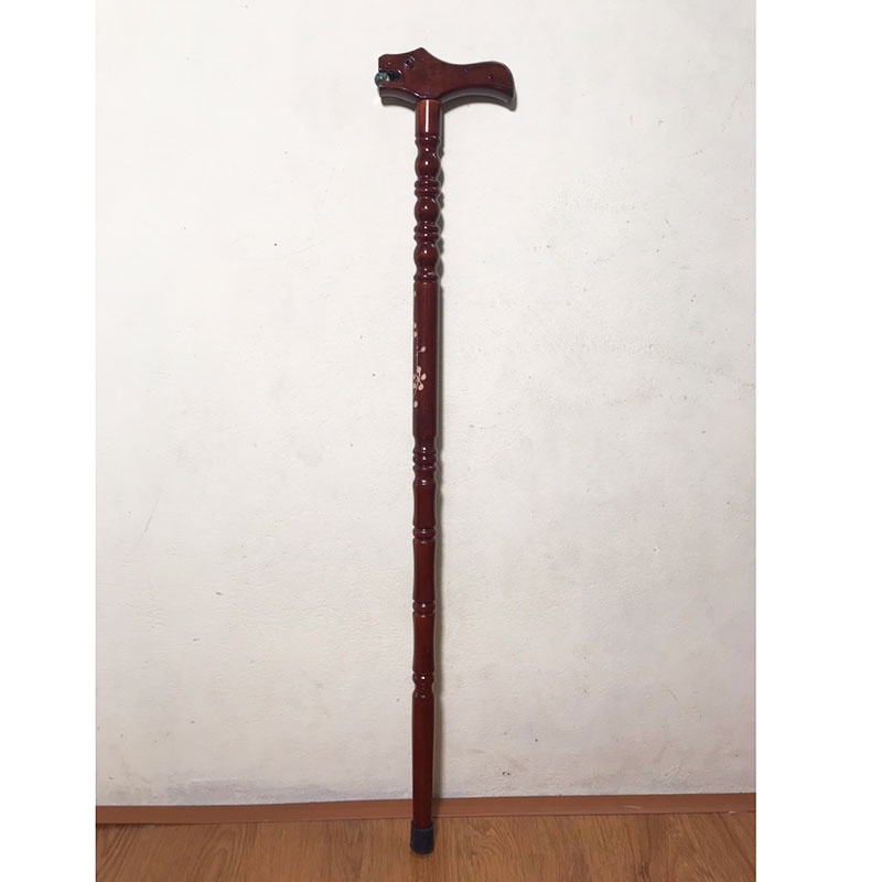 Gậy batoong chống cho người già chất liệu gỗ tự nhiên cao cấp thiết kế đầu rồng đẹp mắt dài 90cm KH27