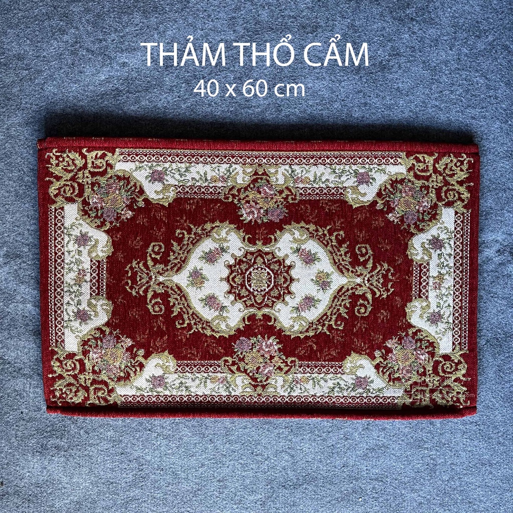 Thảm lau chân thấm nước tốt 40 x 60 cm thiết kế họa tiết thổ cẩm trang nhã gồ ghề chống trơn trượt nhiều mẫu lựa chọn