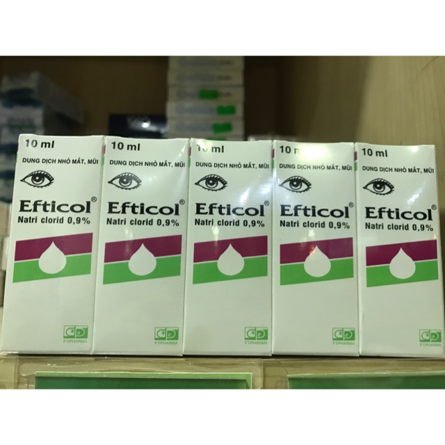 Nước muối sinh lý Efticol chai 10ml lốc 10 chai