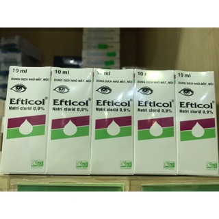 Nước muối sinh lý Efticol chai 10ml lốc 10 chai