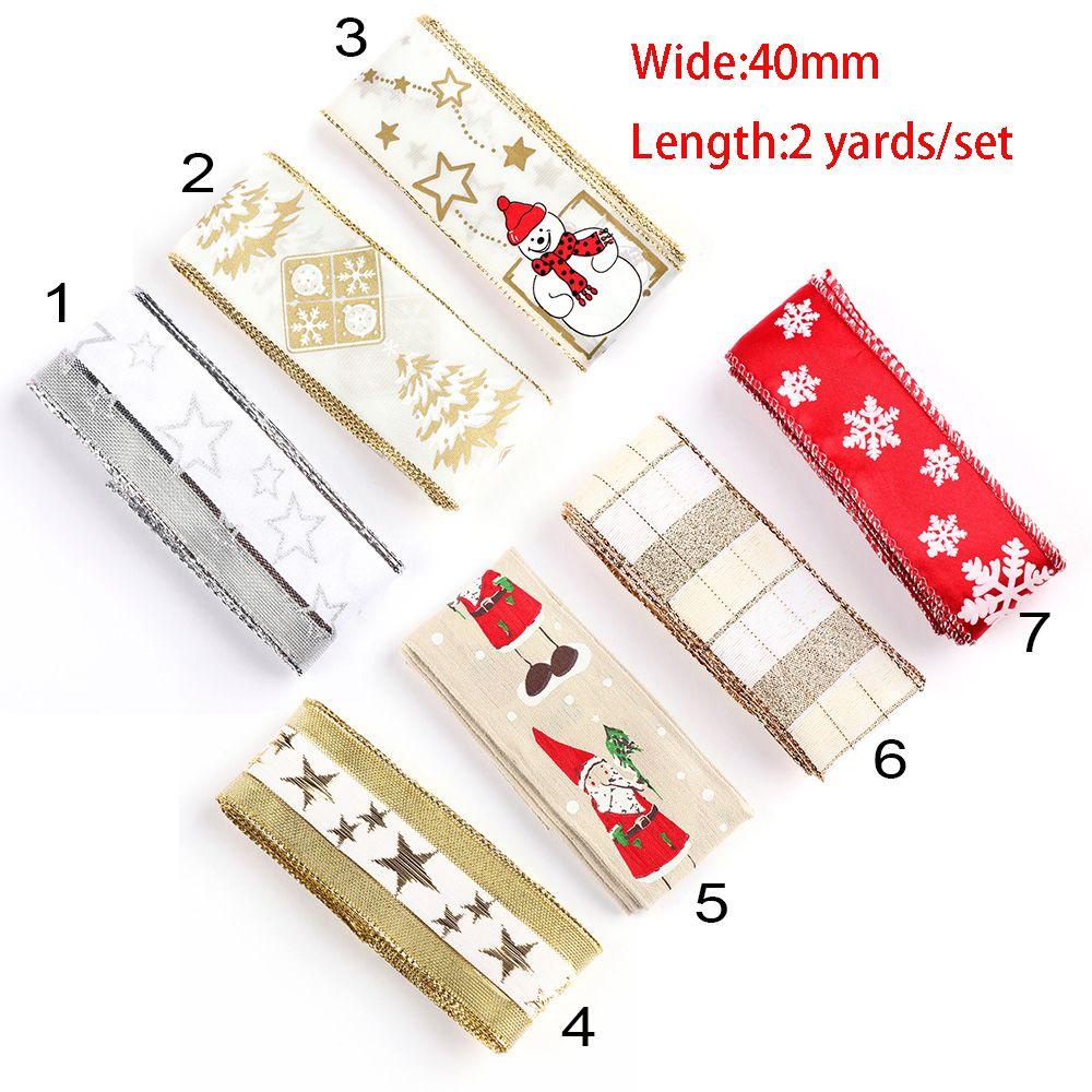 Cuộn Dây Ruy Băng Trang Trí Giáng Sinh 2yards 40mm