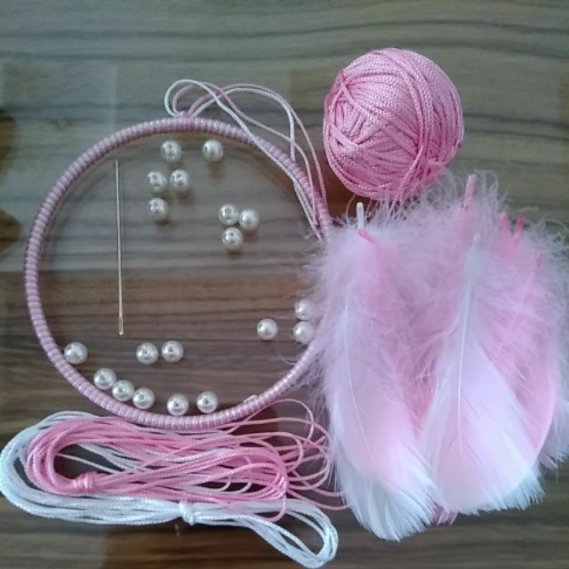 Bộ nguyên liệu làm dreamcatcher mix màu