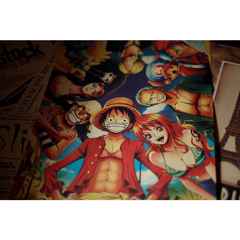 Áp Phích Trang Trí Nội Thất Hình One Piece 35x50cm