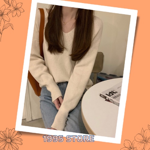Áo len nữ form rộng_Sweater_Hàng Quảng Châu nhập khẩu