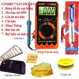 [FREE SHIP => 50K ] Đồng hồ đo vạn năng CHY- 9205N + 6 món dụng cụ kỹ thuật