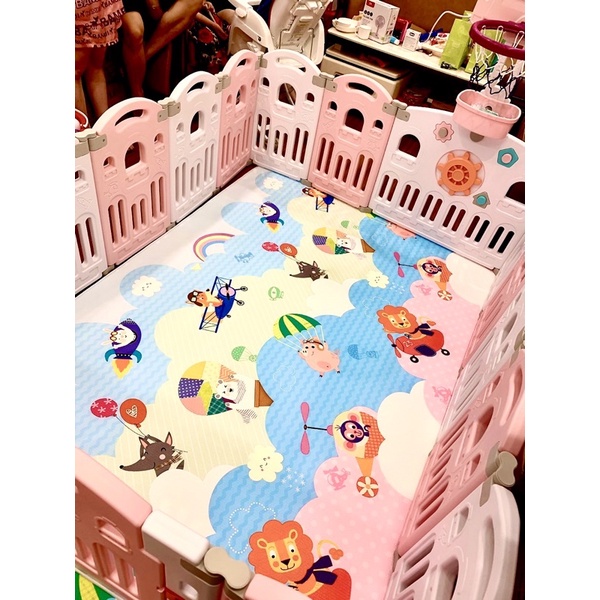 Thảm chơi trẻ em thảm Sillicon Babycare Korea chống thấm, trơn trượt, va đập; không mùi, phai màu độ bền 10 năm