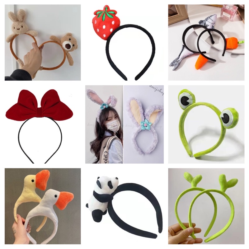 Băng đô, bờm động vật nghộ nghĩnh: ếch, gà, thỏ, gấu, voi, sóc, hươu...