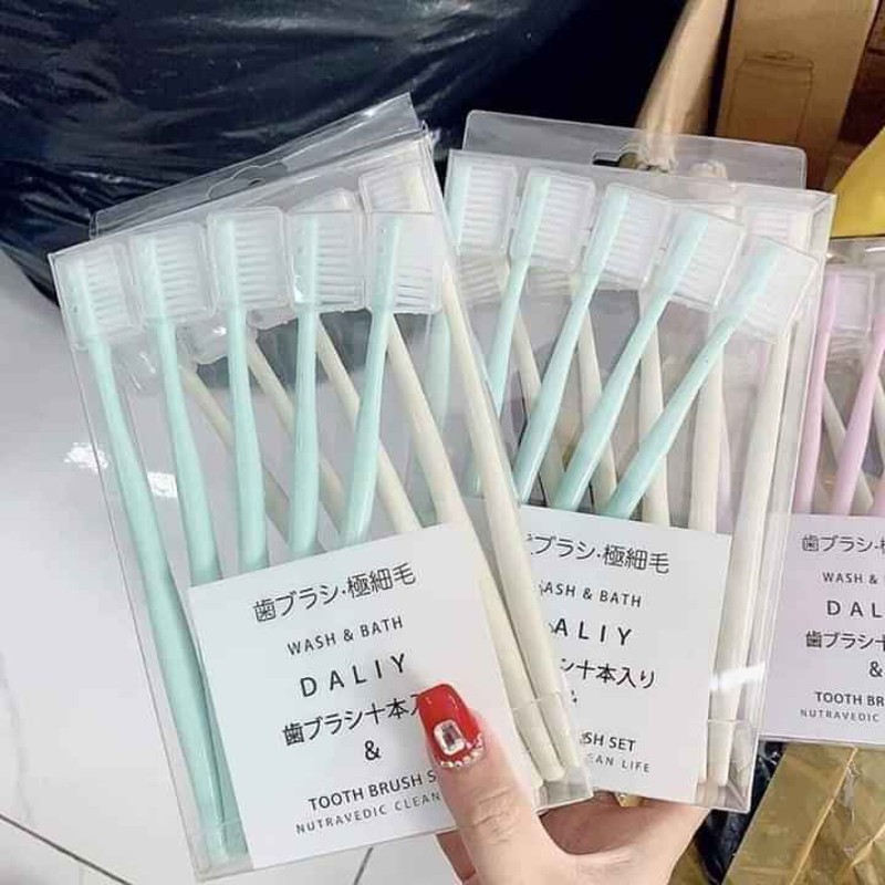 ⛔GIADUNGDUYLONG⛔ Hộp 10 bàn chải Muji (LOẠI MUJI)