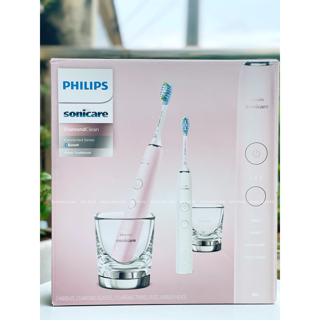 BỘ ĐÔI BÀN CHẢI ĐIỆN CAO CẤP PHILIPS SONICARE DIAMONDCLEAN SMART 9350