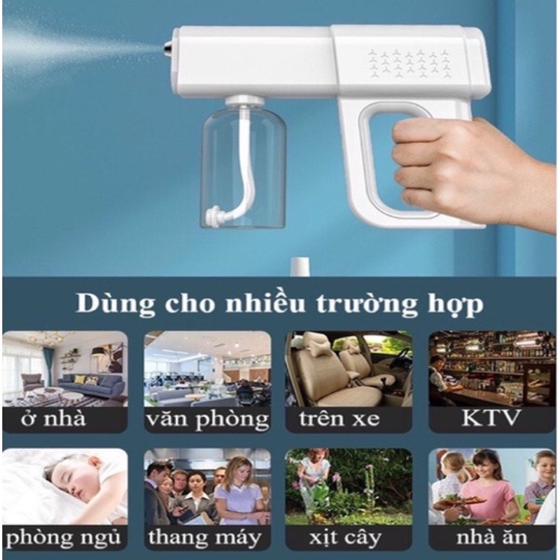 Súng Phun Khử Khuẩn K5 Pro, Máy Phun Sương NaNo Phòng,Chống Dịch Cao Cấp