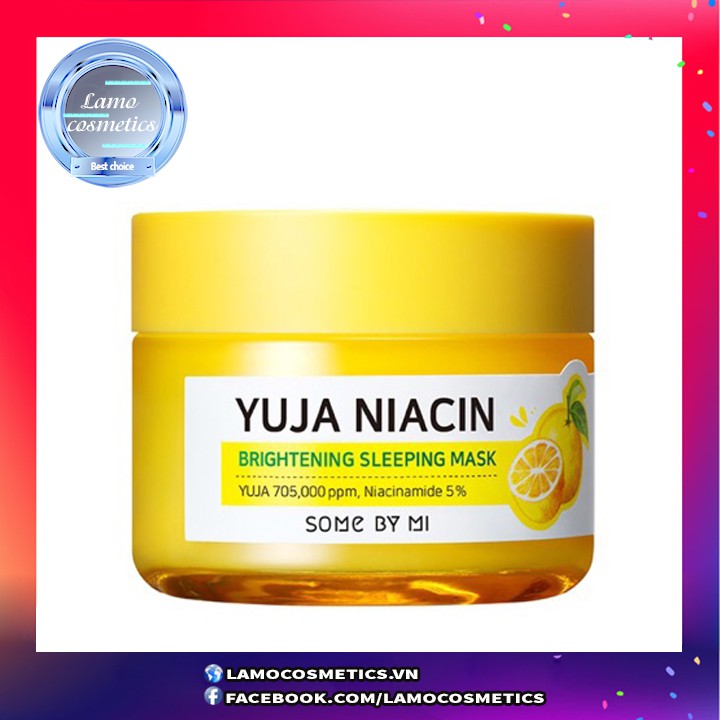 Mặt nạ ngủ dưỡng trắng, dưỡng ẩm da Some By Mi Yuja Niacin 30 days Miracle Brightening Sleeping Mask 60g