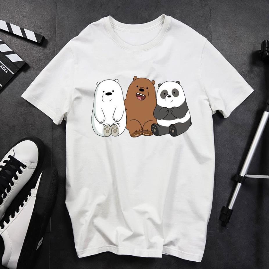 Album 8 - Bst áo thun unisex form rộng 3 con gấu dễ thương thời trang vải dày mịn