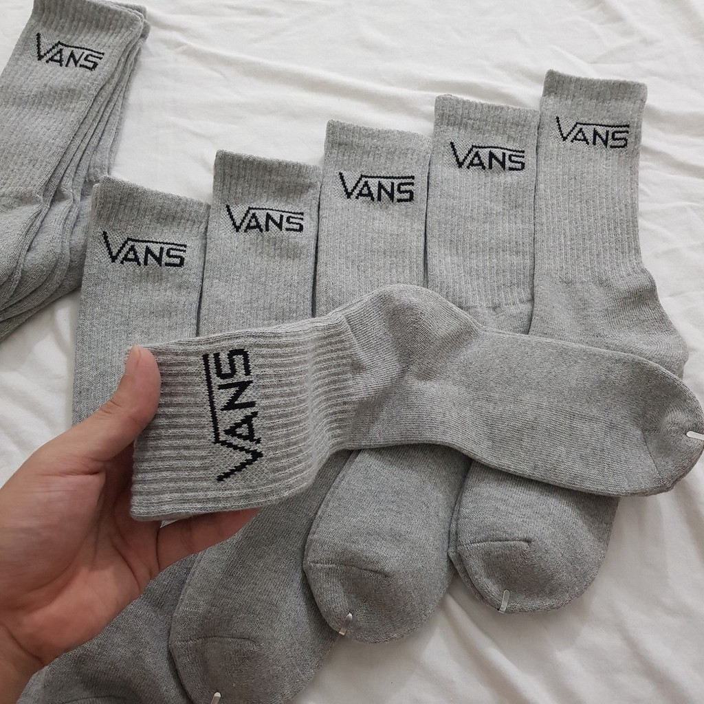 Tất thể thao cao cổ Vans Xám - Free ship + Quà tặng Loved socks by TatsTats.vn