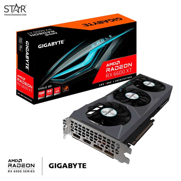 VGA Radeon RX6600XT 8G GDDR6 Gigabyte EAGLE (GV-R66XTEAGLE-8GD)