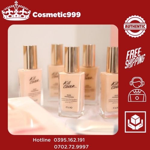 Kem nền clio chính hãng, kem nền clio kill cover foudation Cosmetic999