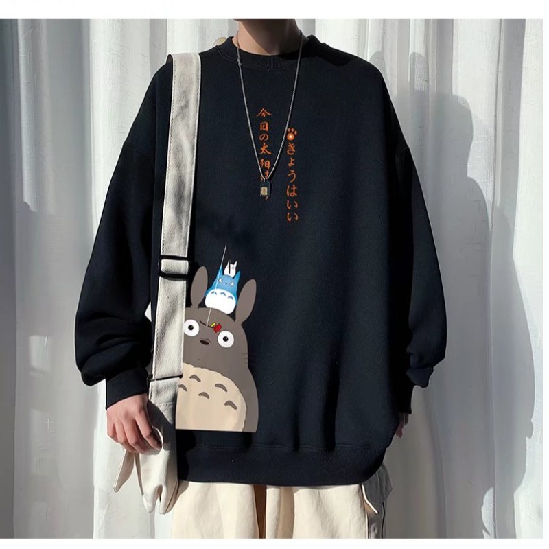 Áo Sweater Hip hop Cổ Tròn Dài Tay Dáng Rộng Thời Trang Cho Nam