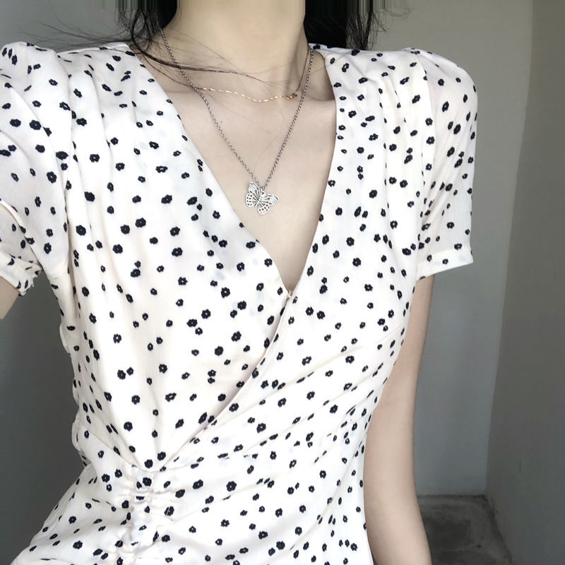 Đầm Nữ Lưng Cao Hoạ Tiết Hoa Phong Cách Vintage
