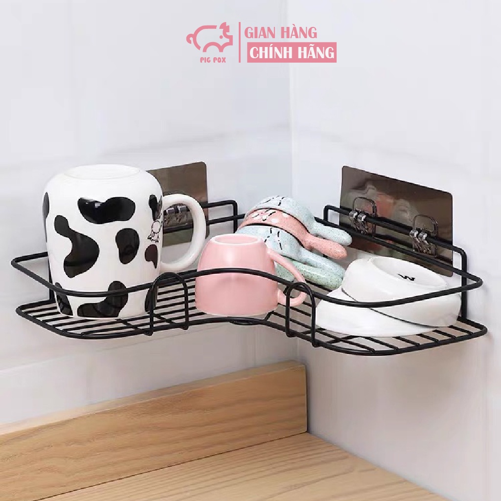 Kệ Góc Dán Tường Để Đồ Nhà Tắm Chất Liệu Thép Không Rỉ - PIGPOX
