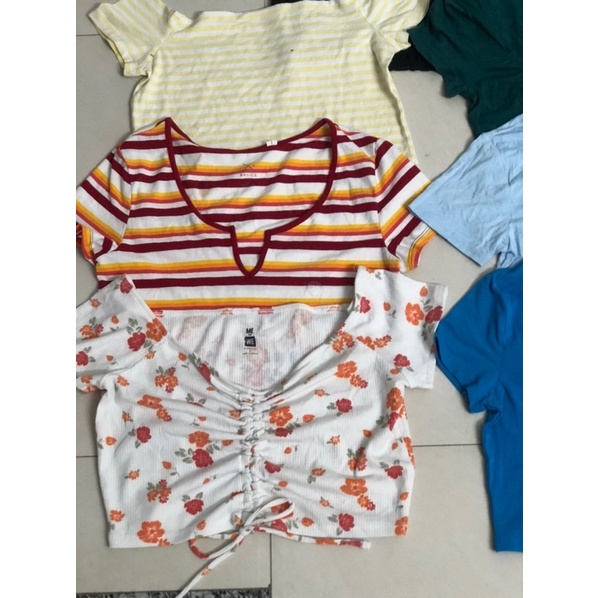 Set 3 Áo crop top nữ xuất dư lỗi pacsun