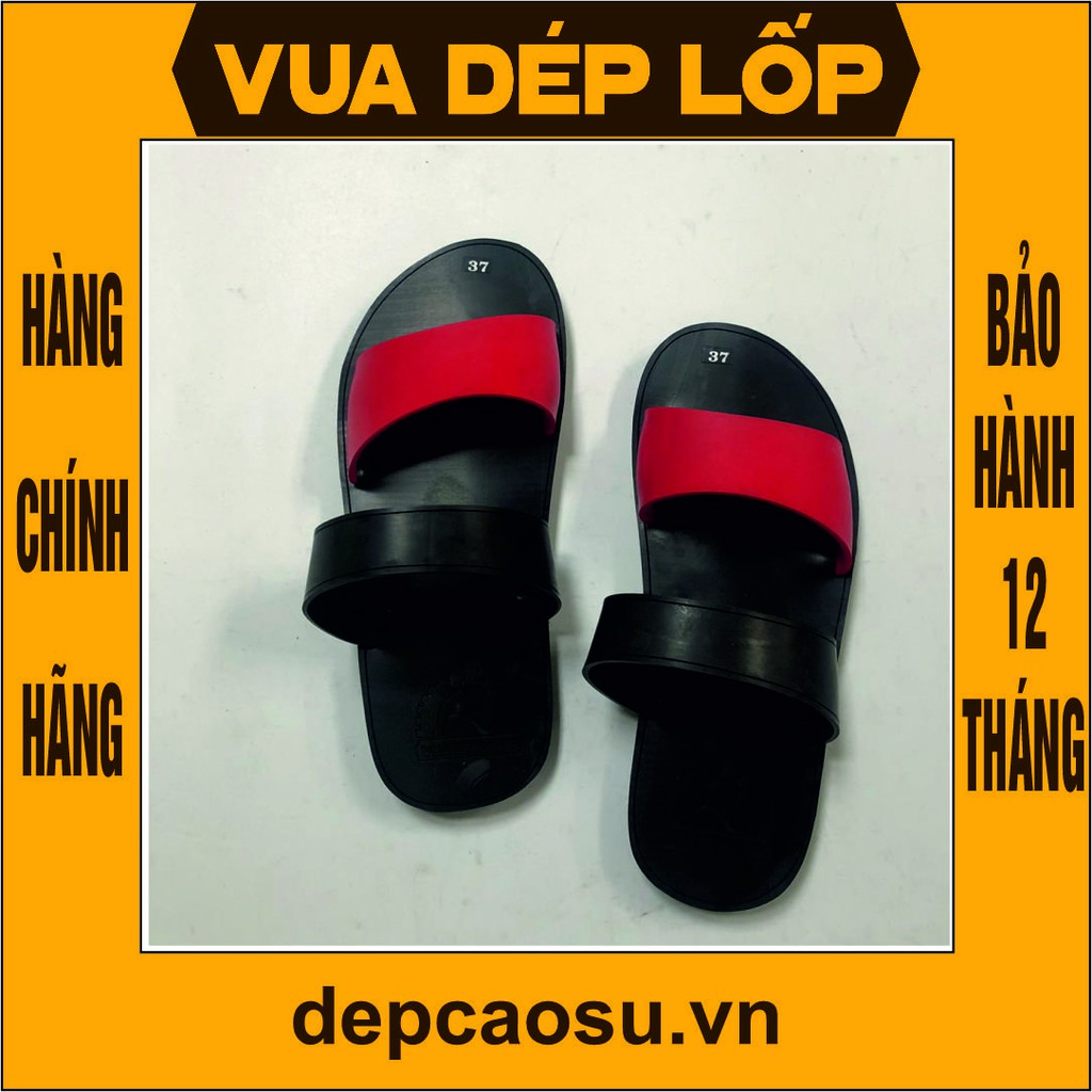 Dép cao su 2 quai ngang 4 màu thương hiệu Vua Dép Lốp Phạm Quang Xuân, chính hãng, có bảo hành, ảnh thật, có sẵn