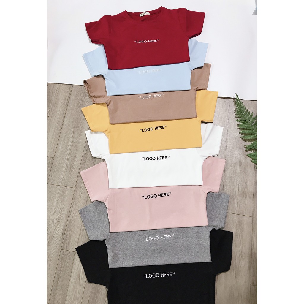 Áo thun thái thêu chữ form ôm | BigBuy360 - bigbuy360.vn