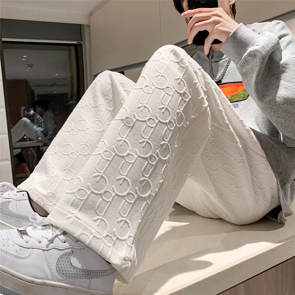 Quần harem ống rộng màu trơn thời trang xuân hè thoải mái dành cho nam