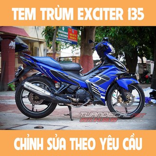 Tem Trùm Exciter 135 Xanh trắng đen Đẹp