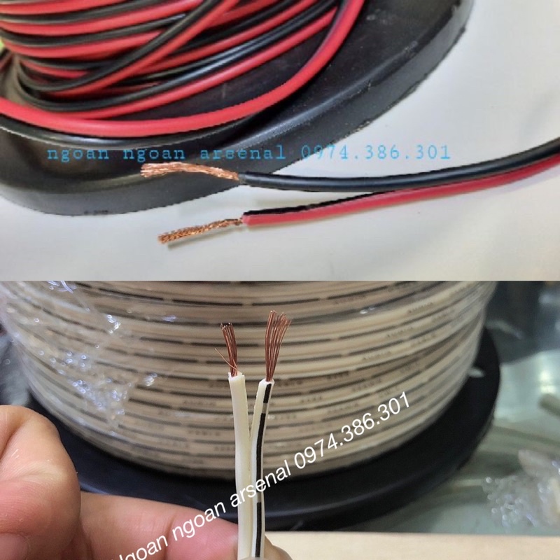 Dây loa máy tính lõi đồng 2 mét, 4 mét loại tốt. lõi 0,5mm