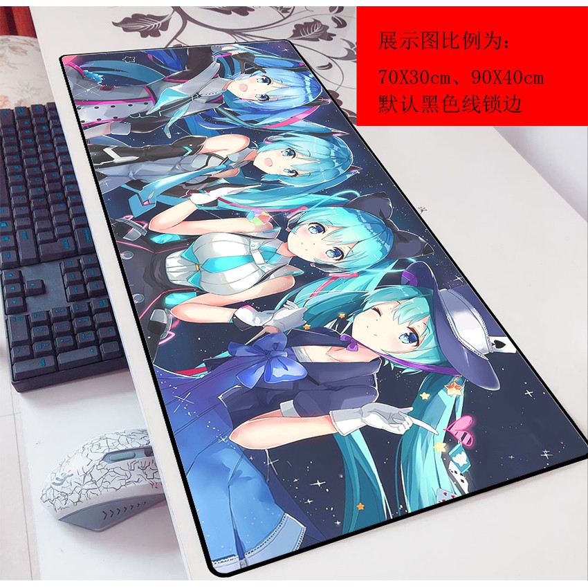 Tấm lót chuột in hình Hatsune Miku 80x30 dễ thương