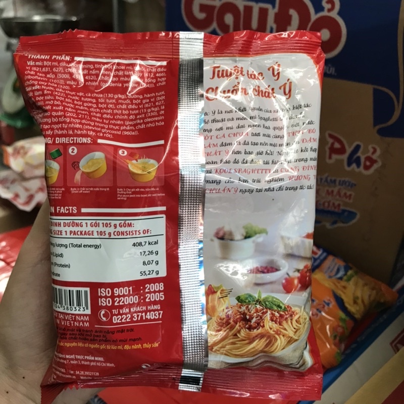 5 gói mì trộn Cung Đình Kool Spaghetti