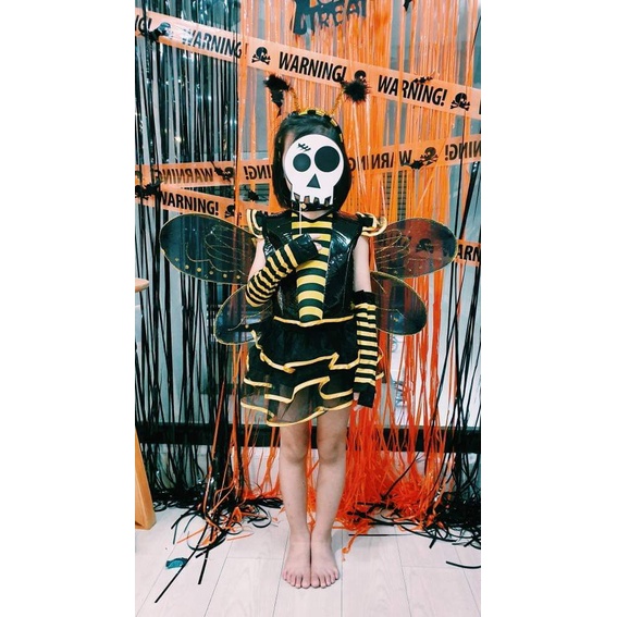 [HÌNH THẬT] Đồ hóa trang trẻ em - Váy Ong đen ngắn | Black bee costume - Yay