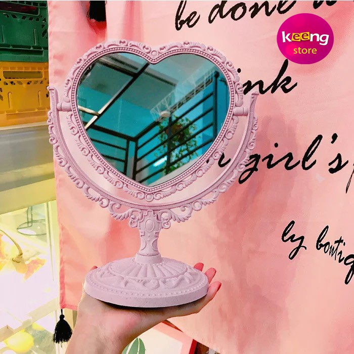 Gương để bàn phong cách châu âu KEENGSTORE  ,  TẶNG KÈM BÚT VẼ GƯƠNG