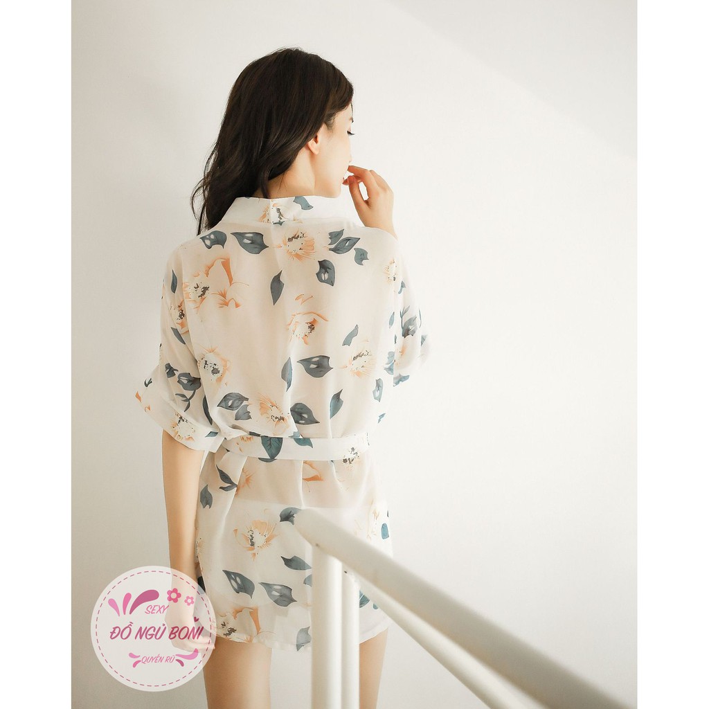 Áo Choàng Ngủ Gợi Cảm Hoa và Lá | BigBuy360 - bigbuy360.vn