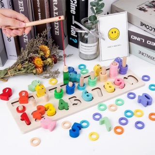 Bộ số đếm và câu cá gỗ cho bé