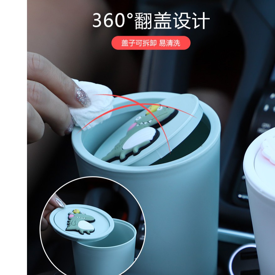 Thùng Rác Chống Bụi Hình Hello Kitty Doraemon Cho Xe Hơi Giá Đỡ