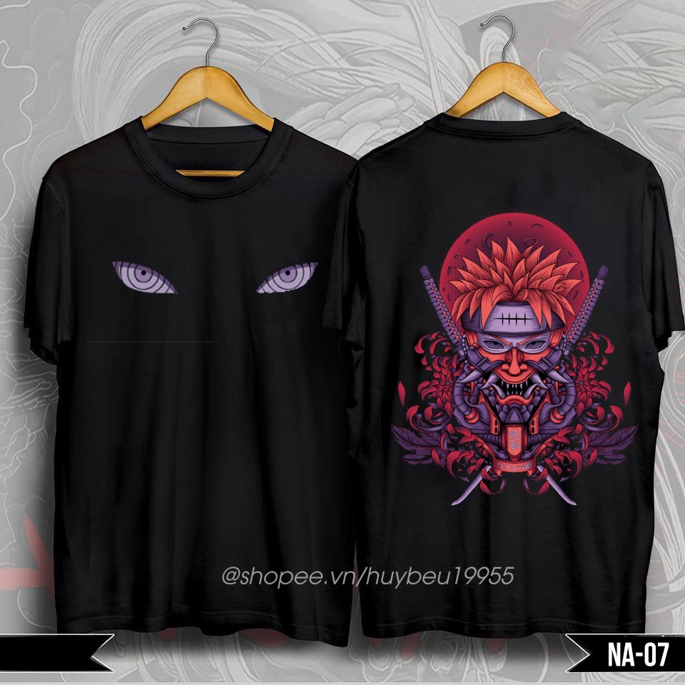 Áo thun Naruto, áo thun Itachi Kakashi vải thun cotton 4 chiều phong cách Onimask cực ngầu