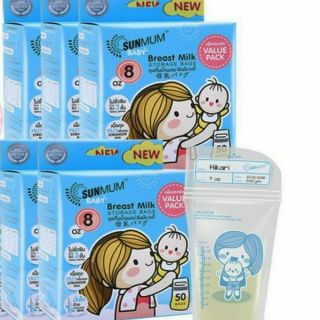 Túi trữ sữa sunmum hộp 50 túi cỡ 250ml