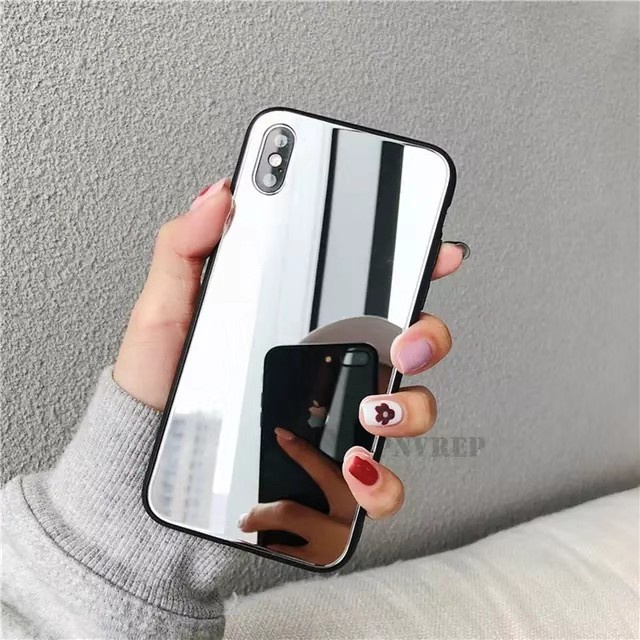 Ốp Điện Thoại Mặt Gương Chống Rơi Cho Samsung A21S A50S A30S A50 S8 S9 S10 Plus A10 A20 A30 A50 A70 M10 Note 8 9 10 Pro