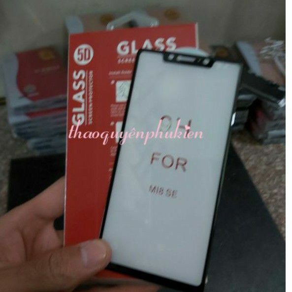 Kính cường lực cho xiaomi mi8 se hiệu Glass 5D xịn full keo màn hình
