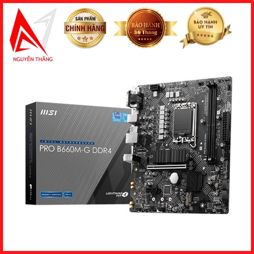 Mainboard bo mạch chủ MSI PRO B660M-G DDR4 ( LGA1700 / M-ATX / 2XDDR4 ) chính hãng