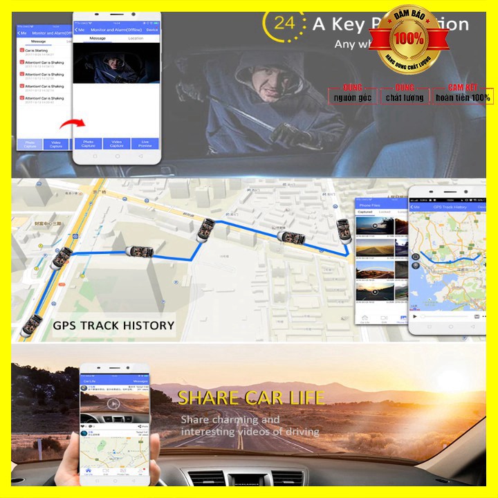 [ BẢO HÀNH 12 THÁNG] Camera hành trình đặt taplo ô tô cao cấp Whexune K600 tích hợp 4 camera FullHD 1080P GPS, Wifi | BigBuy360 - bigbuy360.vn