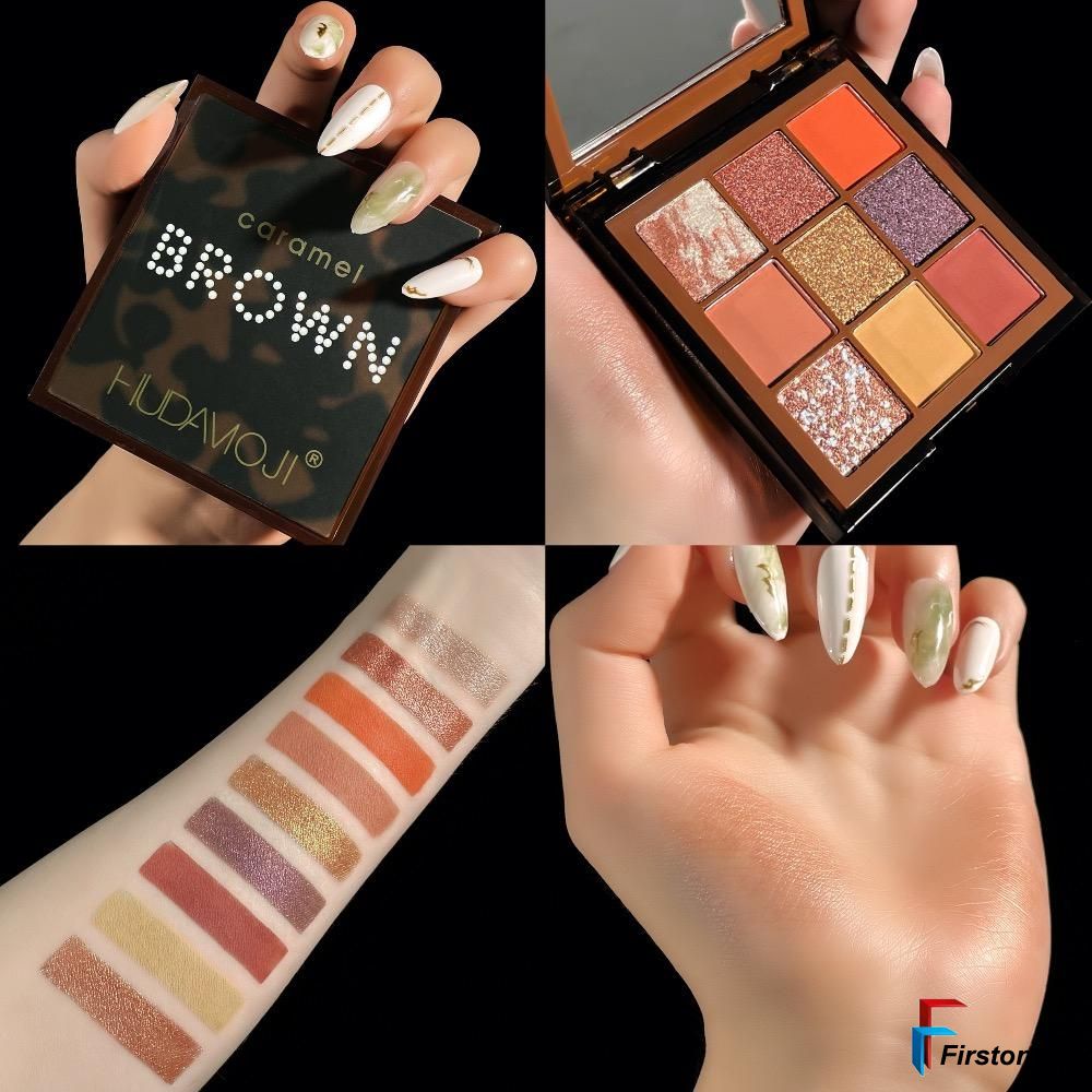 Bảng phấn mắt 9 màu sắc hiệu ứng lì/ ánh ngọc trai lấp lánh
